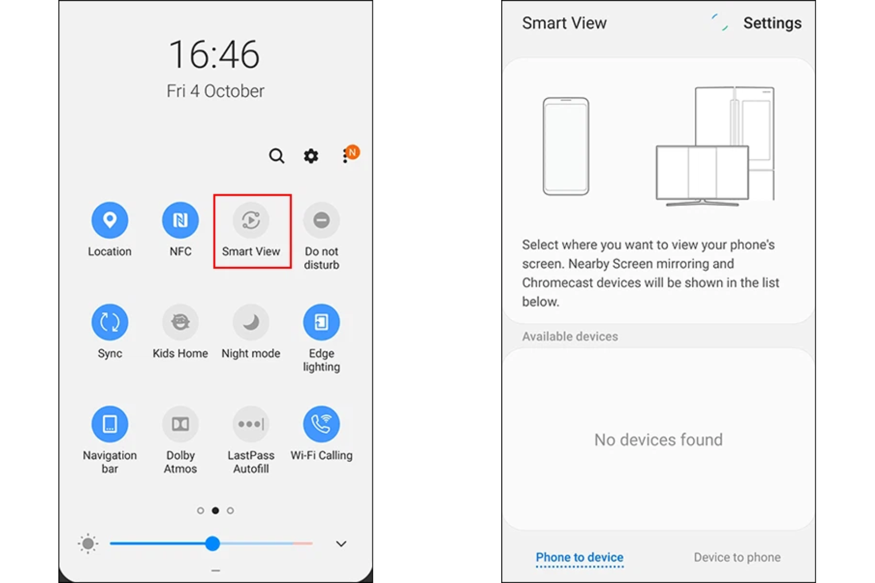 Kết nối điện thoại Samsung với máy chiếu qua ứng dụng Smart View 