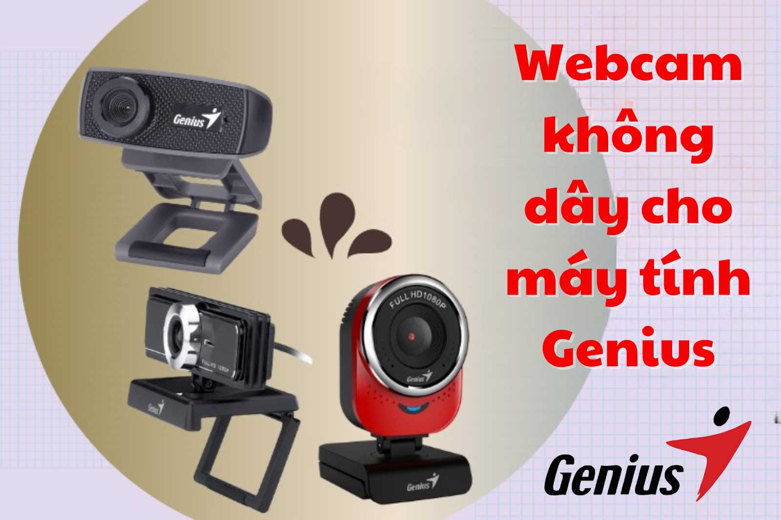 Webcam không dây cho máy tính Genius
