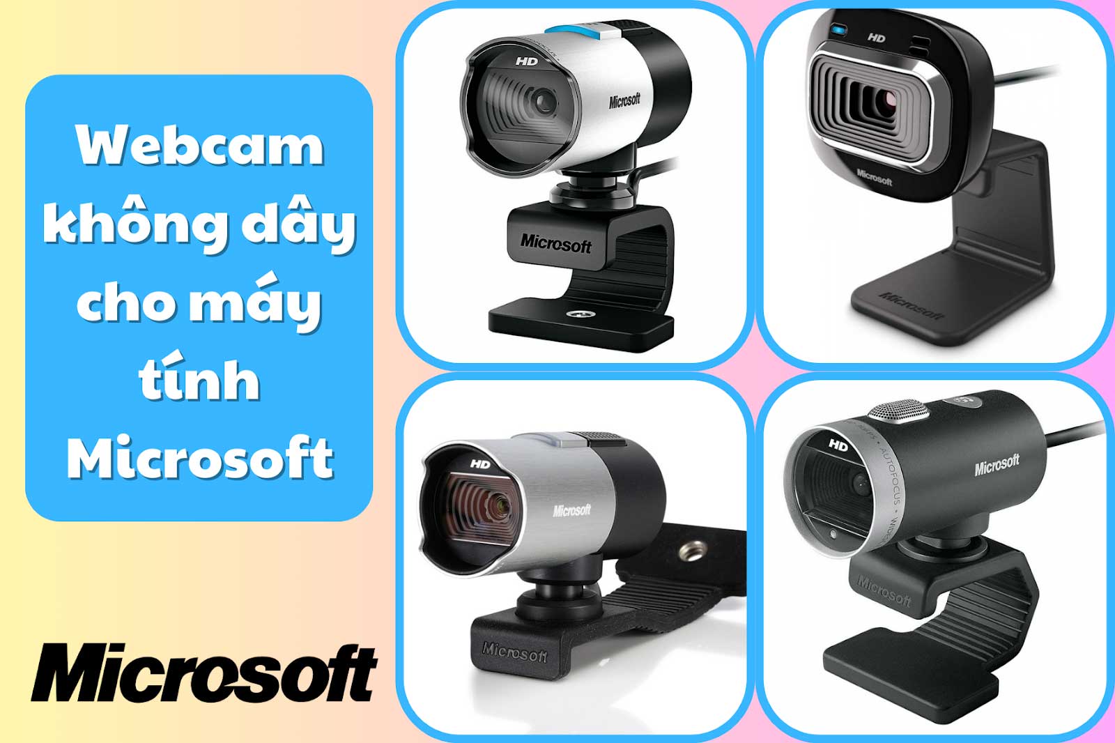 Webcam không dây cho máy tính Microsoft