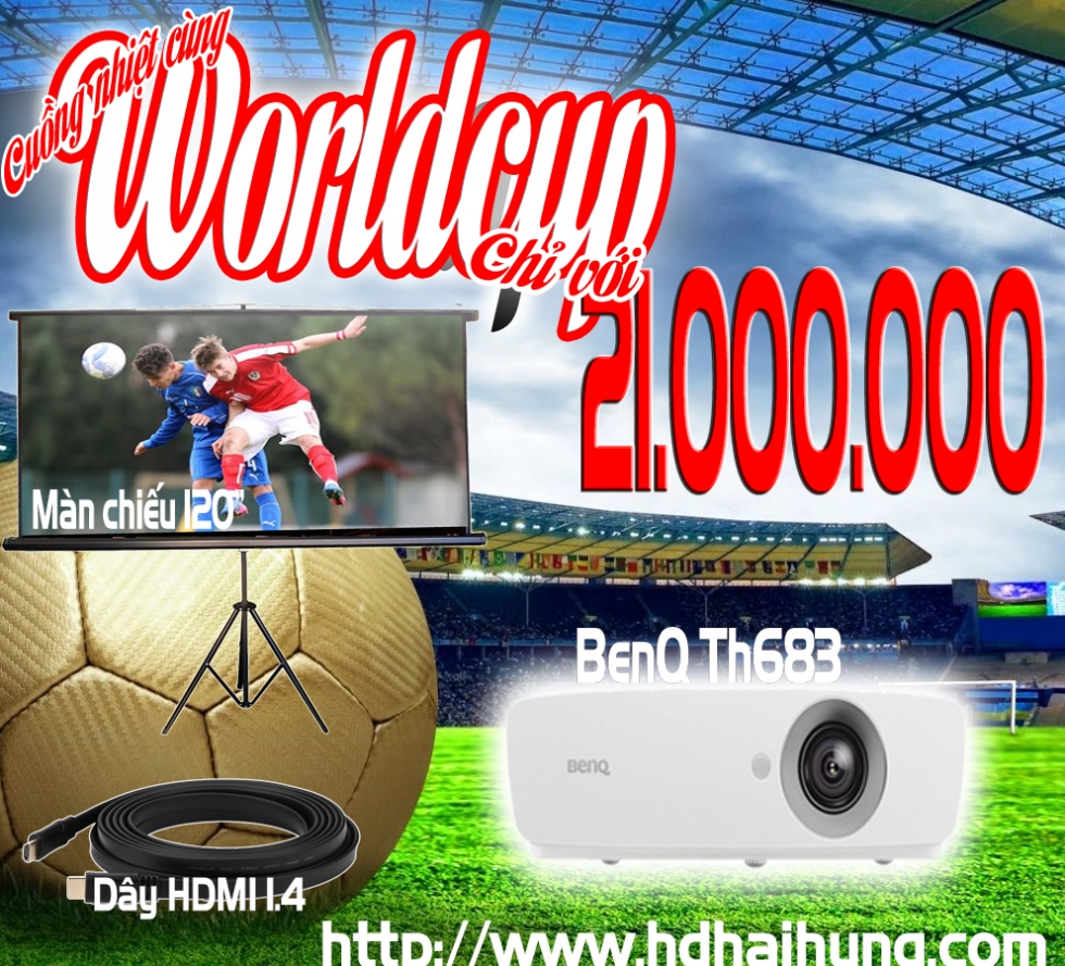 Trọn bộ máy chiếu xem bóng đá BenQ TH683 giá rẻ nhất thị trường Việt Nam
