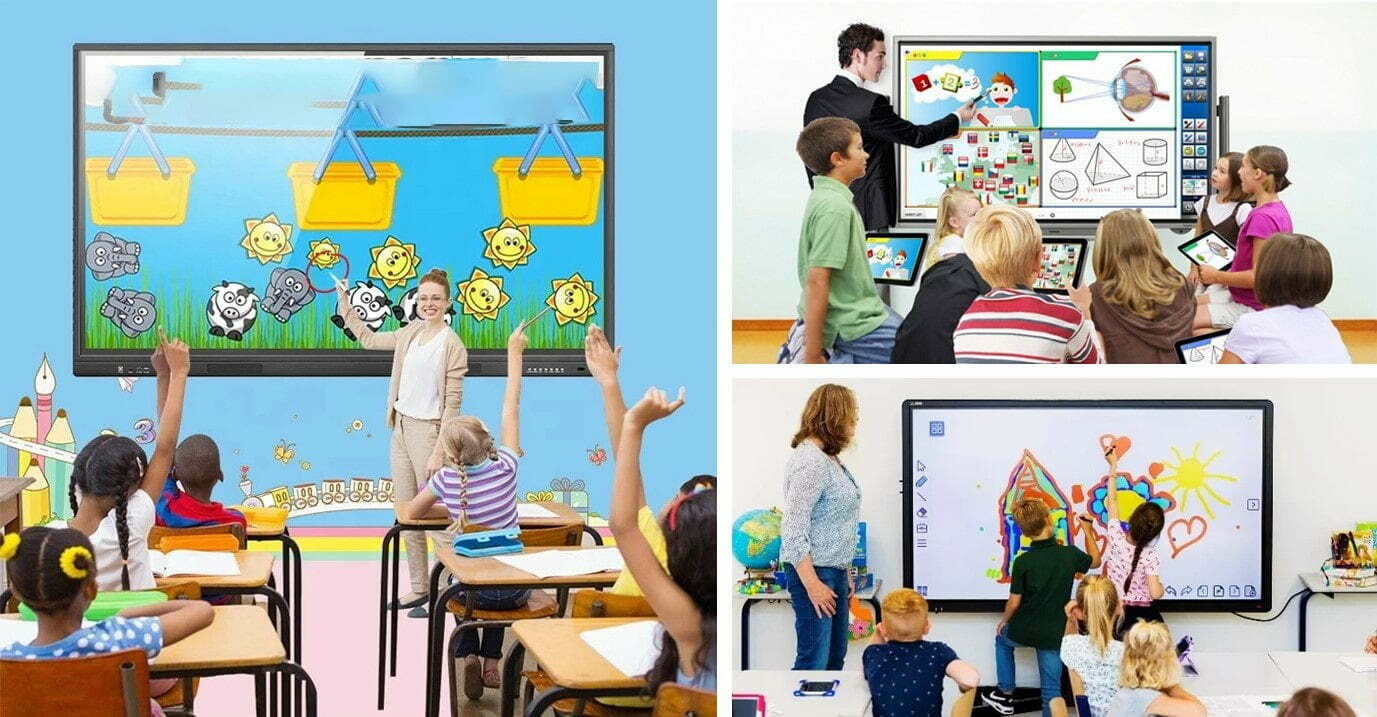 Màn hình tương tác thông minh 65 inch ứng dụng trong giáo dục