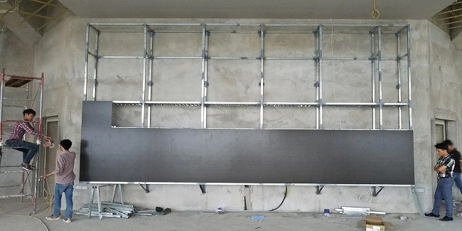 Lắp các module lên khung màn hình LED