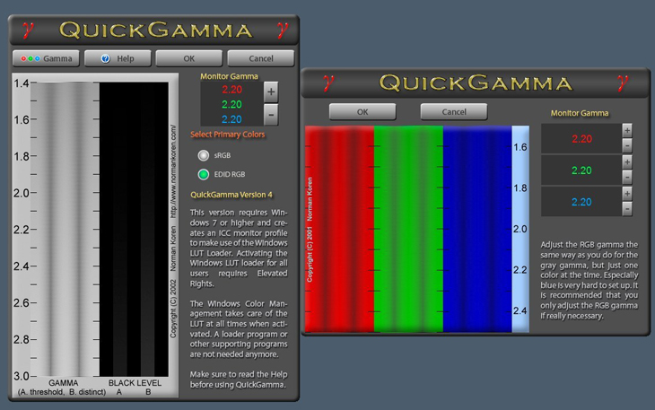 Phần mềm QuickGamma