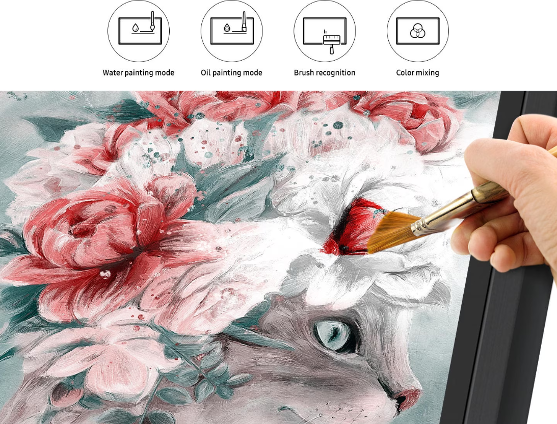 Người dùng có thể tự do viết và vẽ mọi thứ dễ dàng với bút đi kèm Samsung Flip 85 inch